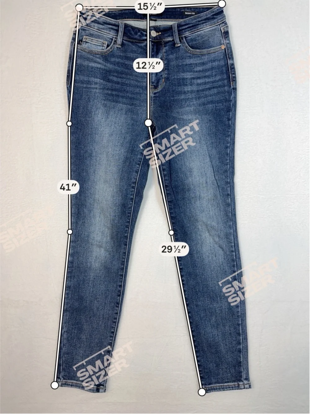 Judy Blue Full‎ Size Mid-Rise Waist Skinny Jeans with Pockets New without Tags